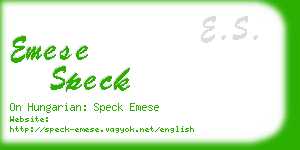 emese speck business card